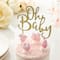 12 Pack: Gold Glitter Oh Baby Cake Topper by Makery®